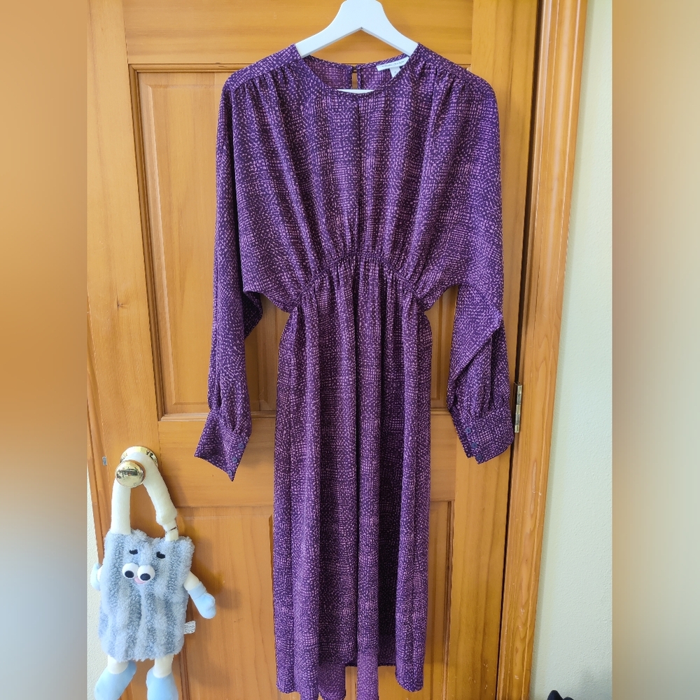 Prologue Purple Midi Sundress with Dolman Sleeves